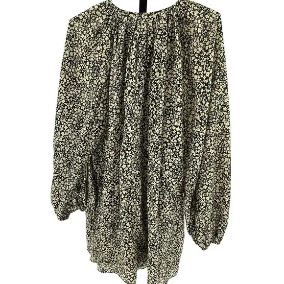 Matteau Printed Black Floral Mini Dress Size 8 - Picture 3 of 4